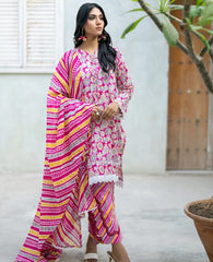 Regalia Stella Stitched 03 Pcs Lawn-D09