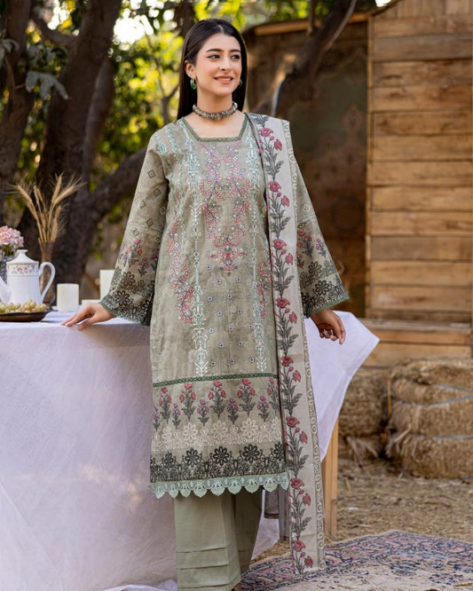 Abisha Jasmine Emb Lawn-D10