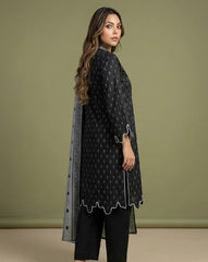 Regalia Black & White Lawn-D10