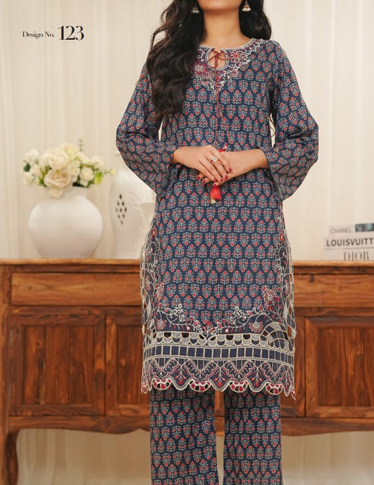 Aizal Ready-To-Wear 2-Pcs Lawn-D123