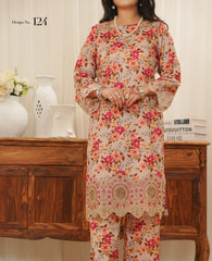 Aizal Ready-To-Wear 2-Pcs Lawn-D124