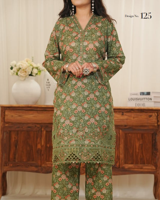 Aizal Ready-To-Wear 2-Pcs Lawn-D126