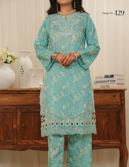 Aizal Ready-To-Wear 2-Pcs Lawn-D129