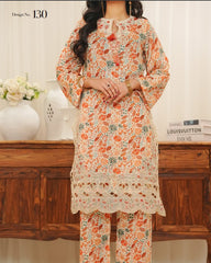 Aizal Ready-To-Wear 2-Pcs Lawn-D130