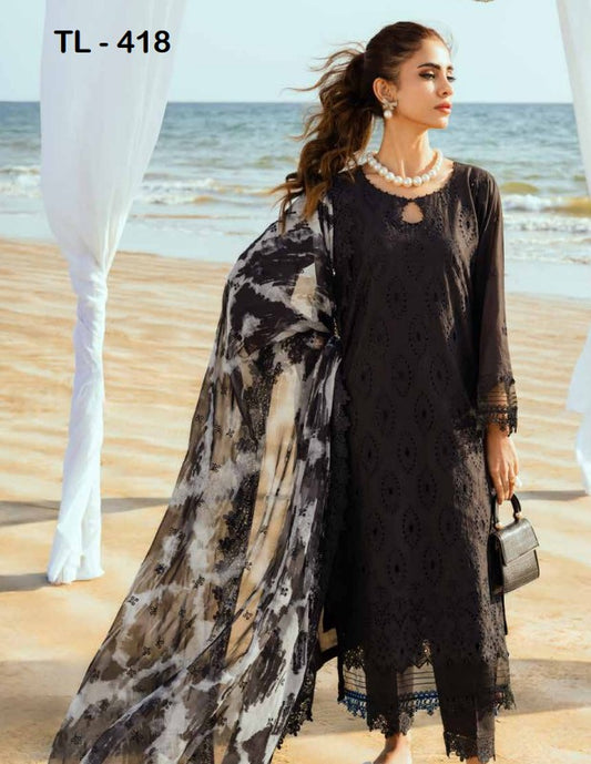 Tehzeeb Emb Chikankari Lawn-TL418