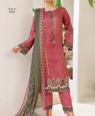 Aizal Ready To Wear 03 Pcs Lawn-D655