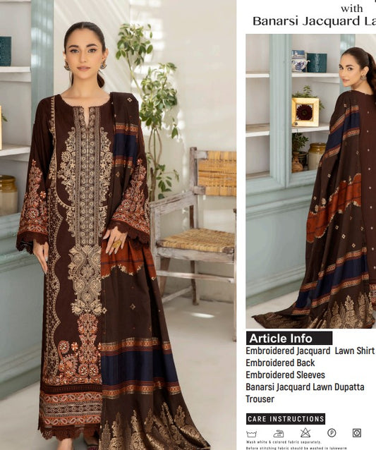 Johra Glamist Emb Jacquard Lawn-D749