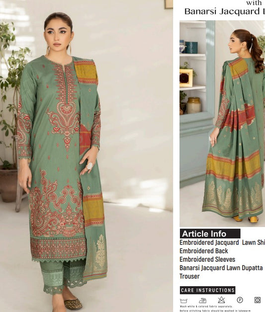 Johra Glamist Emb Jacquard Lawn-D750