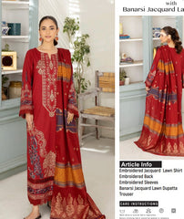 Johra Glamist Emb Jacquard Lawn-D753