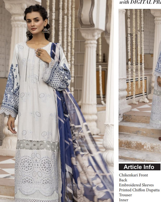 Johra Khalwat Chikankari Lawn-JH-868