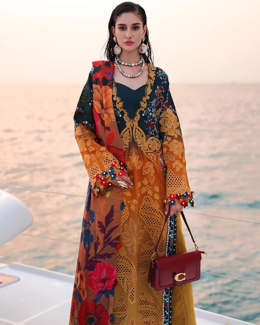 Afrozeh Luxury Lawn-Halcy