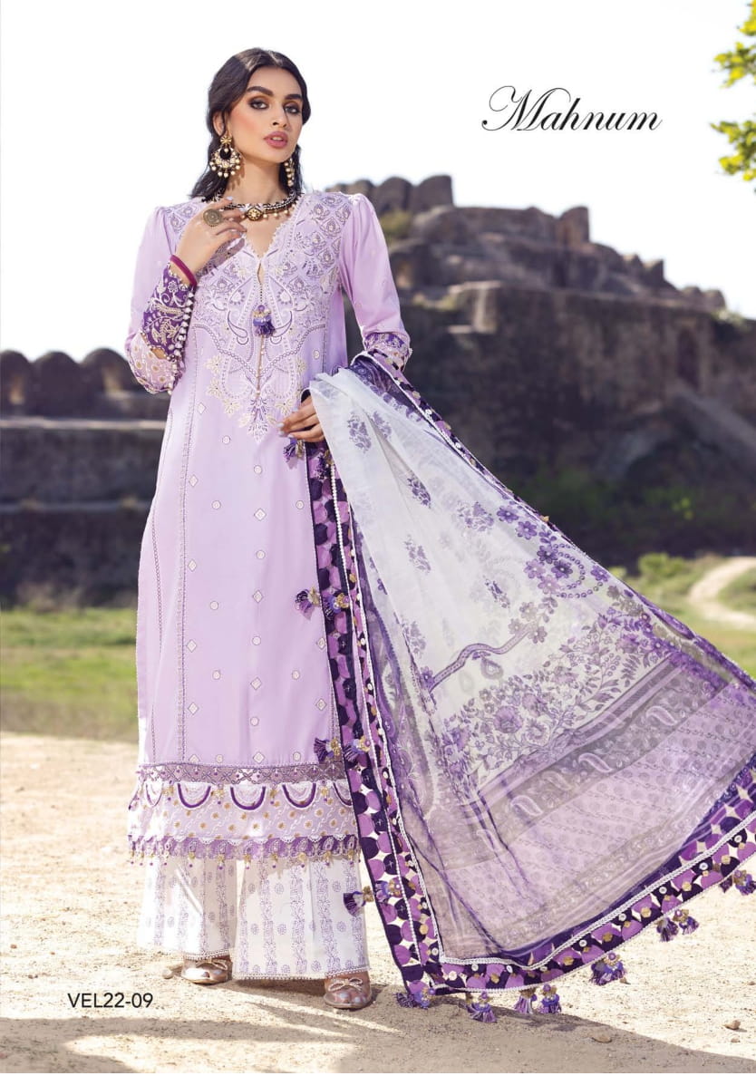 Viva Anaya Virsa Emb Lawn - 09 Mahnum - Munaf Textile
