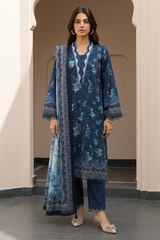 Zellbury Unstitched Lawn-D8107