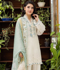 E Craft Chikankari Chiffon Dupatt-EEC-1B