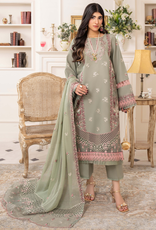 Nyra Emb lawn By Humdum D05