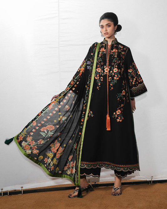 Hussain Rehar Jugnu S/S Lawn-Bahri