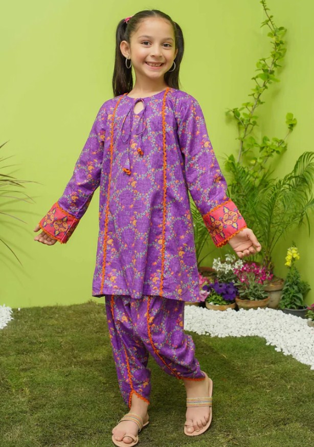 Modest Lawn Kids Wear-D8105