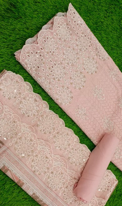 Bin Saeed Emb Chikankari Lawn-D06
