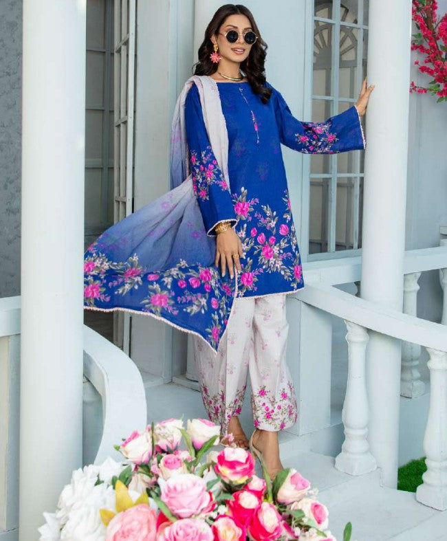 Al Zohaib Coco Cords Printed Lawn-D01