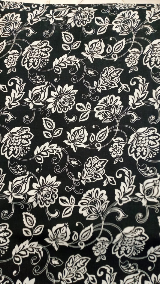 Sahla 02Pcs Printed Black & White-D01