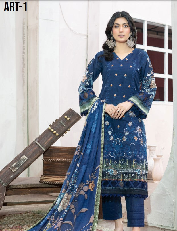 Chashni Emb Lawn-D01