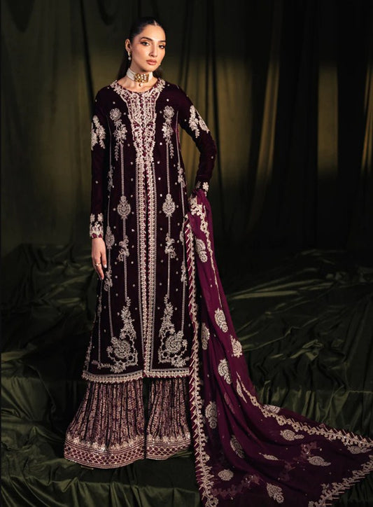 Qalamkar Velvet Edit-BK-01