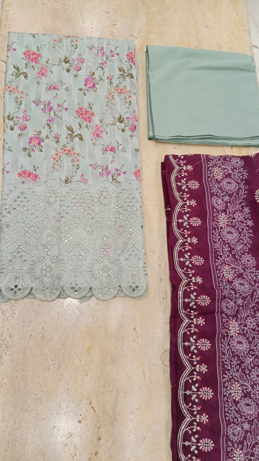 Embroidered Lawn D-02