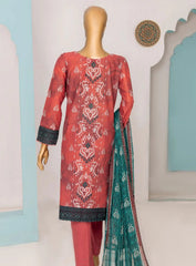 HZ Printkari Stitched Emb Lawn-PLC-410