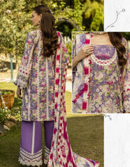 Elaf Print Chikankari Lawn-ELK-02A