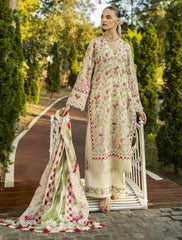 Elaf Print Chikankari Lawn-ELK-02B