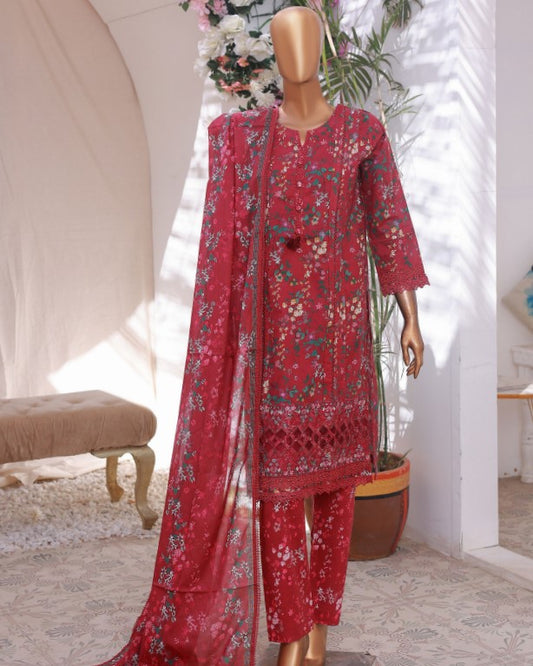 Oswah Stitch Cut Work Emb Lawn-D02