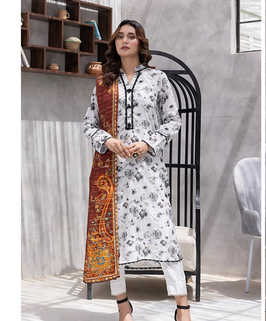 Regalia Stitched Jacquard Cambric-D02