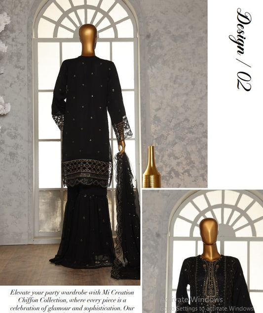 Mi Ready To Wear Emb Chiffon-D02