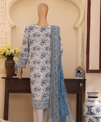 HZ Mehak Printed Emb Lawn-MEC-509