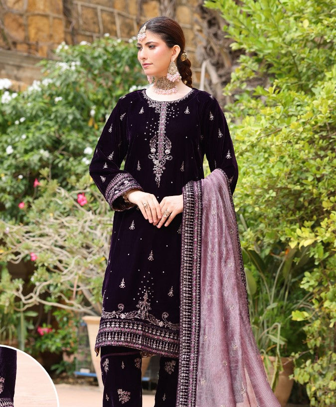 Mi Creation Embroidered Velvet -D02