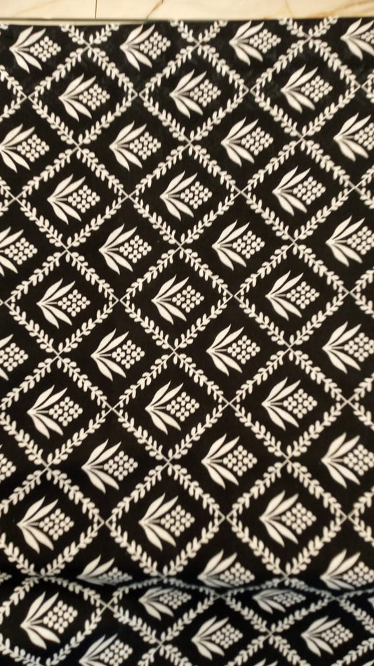 Sahla 02Pcs Printed Black & White-D03