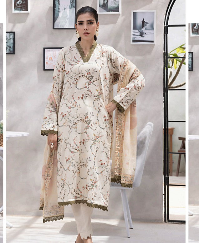 Regalia Stitched Jacquard Cambric-D03