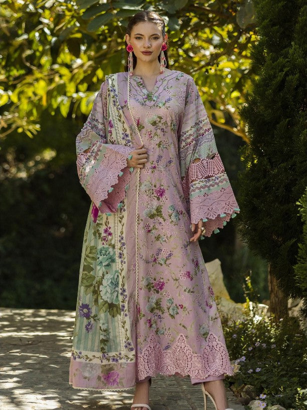 Elaf Print Chikankari Lawn-ELK-03B