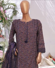 Oswah Stitch Cut Work Emb Lawn-D03