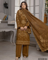 Alara Emb Zari Dhanak -D04