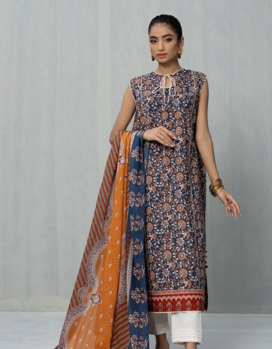 Sapphire Daily Print Lawn-D04