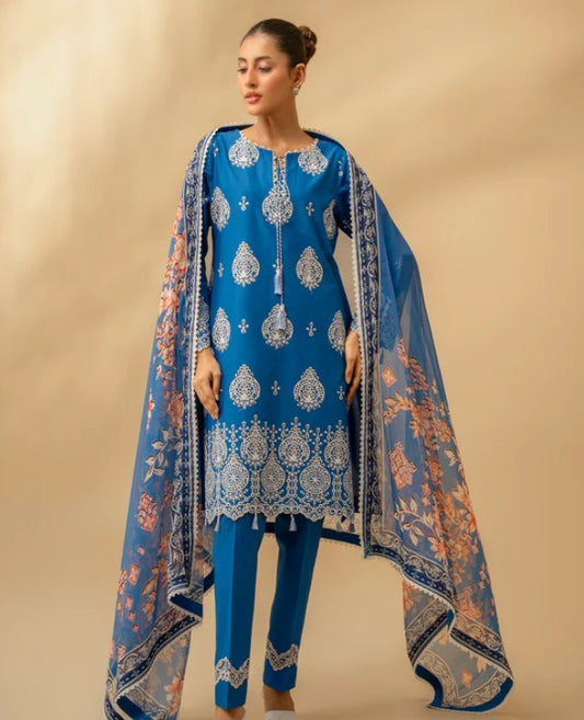 Zouj Chikankari Lawn-D04