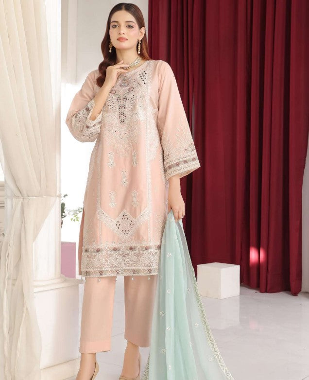 Payal Stitched Emb Fancy Lawn-D04