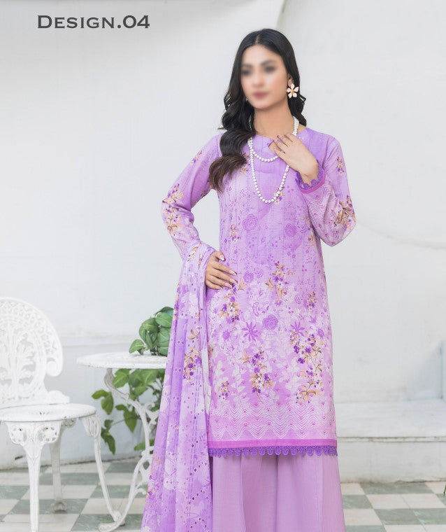 Fantak Silsila Printed Lawn-D04