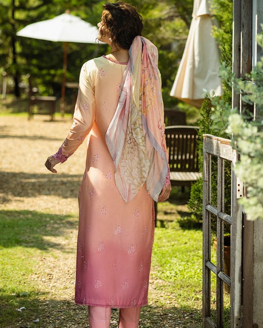 Mushq Solace Ombre Chikankari-D04