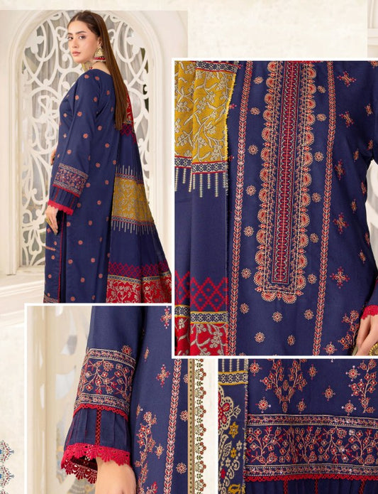 Rangoli Emb Dhanak-D04