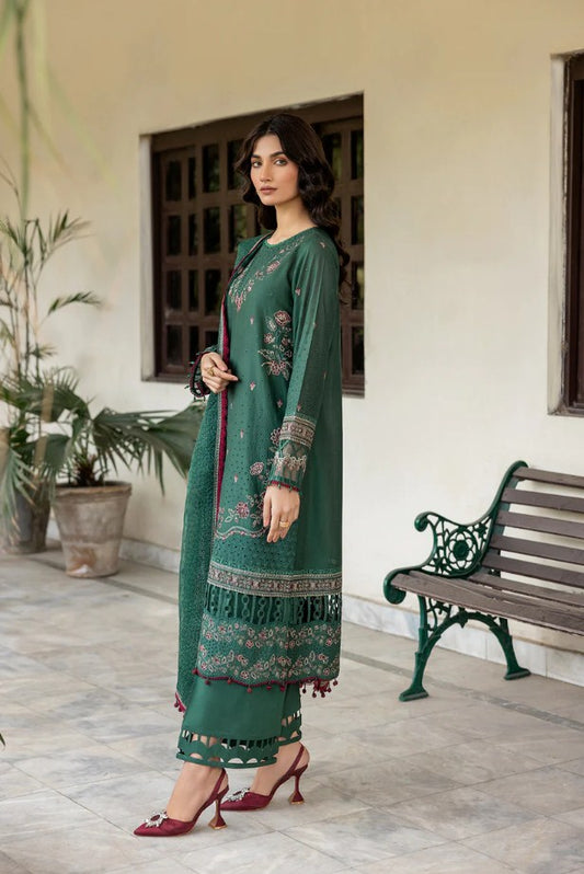 Farasha Bahaar Emb Lawn-D-04 AZURE GRACE