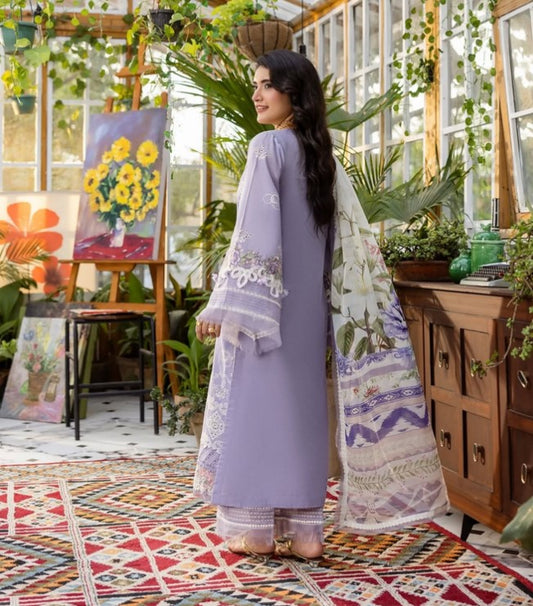 E Craft Chikankari Chiffon Dupatt-EEC-5A