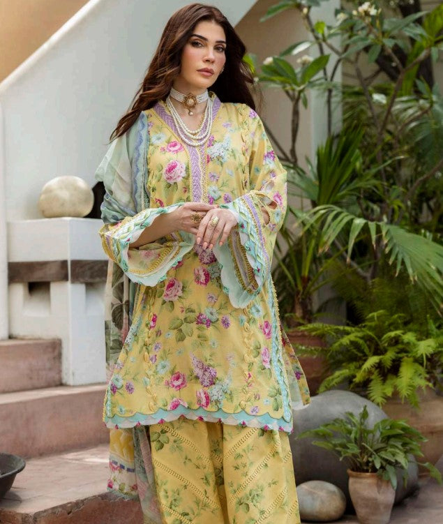 Elaf Prints With Chiffon Dupatta-D05B