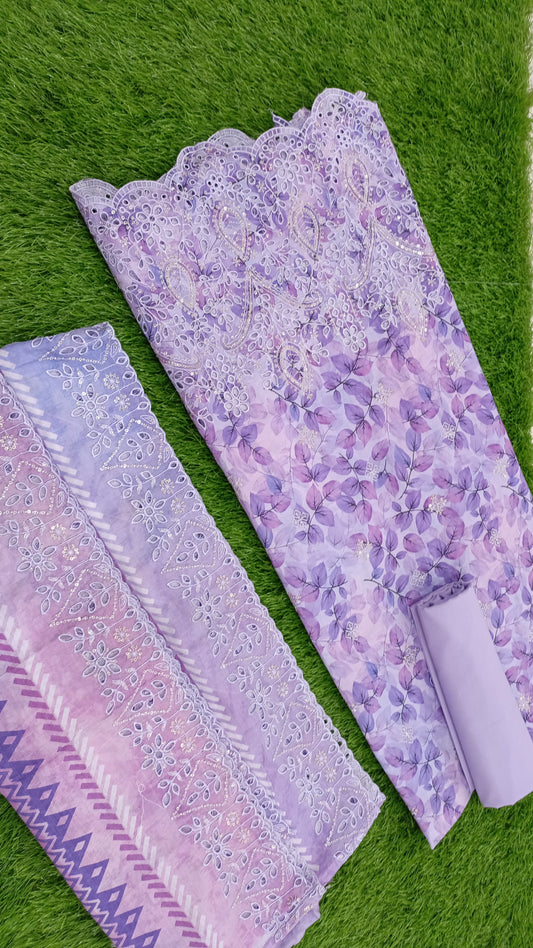 Bin Saeed Emb Chikankari Lawn-D05